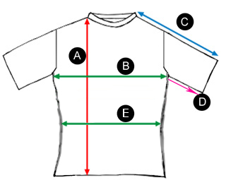Schemat wymiarowania bluz