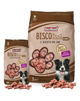 Best Bone Bisco Dog Frutti di Bosco - bogate w antyoksydanty smakołyki dla psa o smaku owocowym 