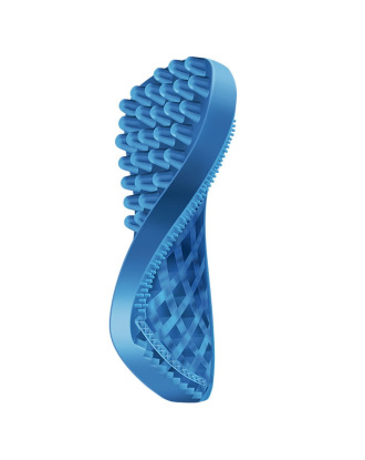 Pet+Me Soft Silicone Brush Blue - szczotka silikonowa dla małych psów z niewielką ilością lub bez podszerstka, kotów krótkowłosych i królików