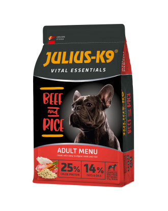 Julius-K9 Vital Essentials Beef & Rice Adult - pełnowartościowa karma dla psa, wołowina z ryżem