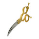 Artero Fusion Gold Curvy Scissors - profesjonalne, lekkie nożyczki do strzyżenia w stylu Asian Fusion, złote