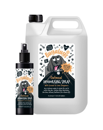 Bugalugs Oatmeal Deodorising Spray - spray odświeżający szatę, o zapachu kokosa i limonki