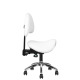Activ 249A - profesjonalne krzesło groomerskie z profilowanym siedziskiem i oparciem, białe