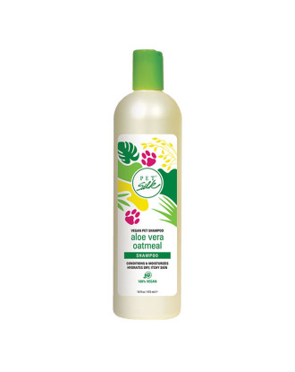 Pet Silk Vegan Aloe Vera Oatmeal Shampoo - nawilżający i łagodzący szampon dla psa i kota, z aloesem i owsem, koncentrat 1:16