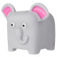 JK Animals Vinyl Elephant 10cm - gumowa zabawka dla psa, słoń z piszczałką