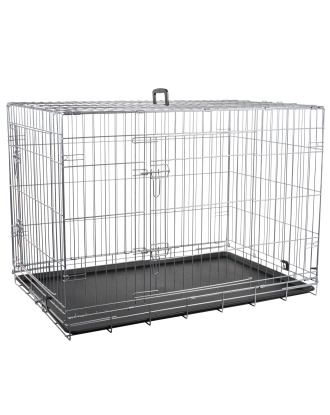 Flamingo Keo Silver XXL - metalowa klatka dla psa, 76x120x82cm