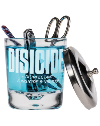 Disicide Disinfecting Glass Jar - pojemnik szklany do dezynfekcji narzędzi i akcesoriów, mały
