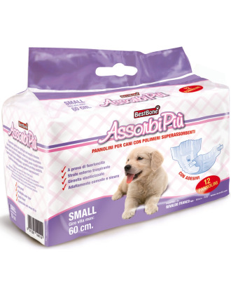 BestBone Nappies AssonbiPi 12szt. - pampersy dla psa, pieluchy