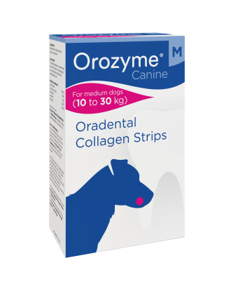 Orozyme Oradental Collagen Stripes M - kolagenowe gryzaki dentystyczne dla średniego psa