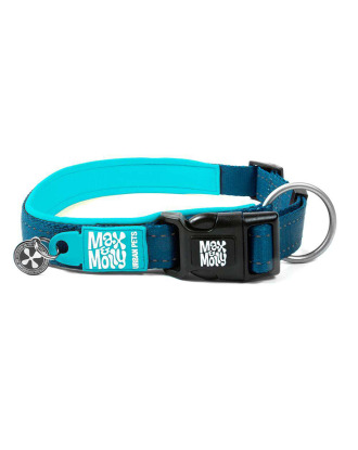 Max&Molly GOTCHA! Smart ID Matrix Sky Blue Collar - obroża z zawieszką smart Tag dla psa, odblaskowe przeszycia