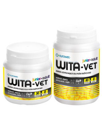  Eurowet Wita-Vet Ca/P=2 Junior+Adult - preparat witaminowo-minerałowy dla psów dużych ras