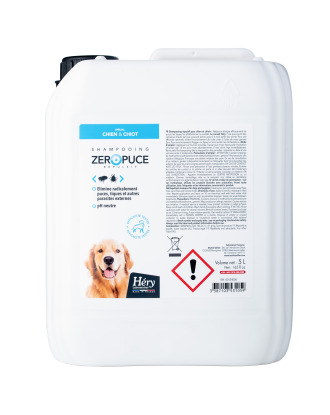 Hery Zero Puce 5L - profesjonalny szampon przeciw insektom dla psów
