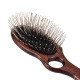 Blovi Brown Wood Pin Brush - duża, twarda, drewniana szczotka z długą, metalową szpilką 30mm i otworem na palec