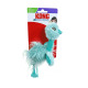 KONG Softies Frizz Bird Ostrich - włochata maskotka dla kota, turkusowy struś, szeleszczący