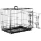 Flamingo Mezo Black - metalowa klatka dla psa, S: 43x61x50cm