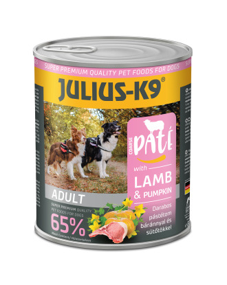Julius-K9 Lamb & Pumpkin - pełnoporcjowa mokra karma dla psa, jagnięcina z dynią