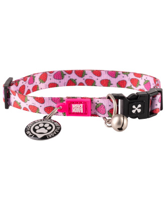 Max&Molly GOTCHA! Smart ID Cat Collar Strawberry Dream - kolorowa obroża dla kota z zawieszką smart Tag
