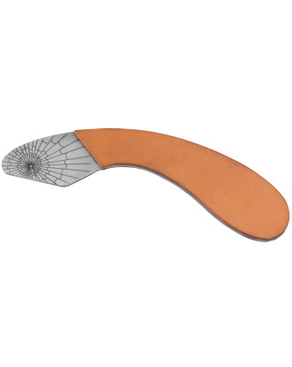 Special One Stripping Knife Spider Leather - profesjonalny trymer bezzębny, pokryty szorstką powłoką, ze skórzanym uchwytem