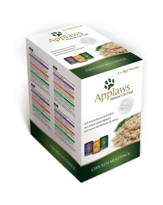 Applaws Chicken Multipack 12x70g- karma mokra dla kotów, mix z kurczakiem 