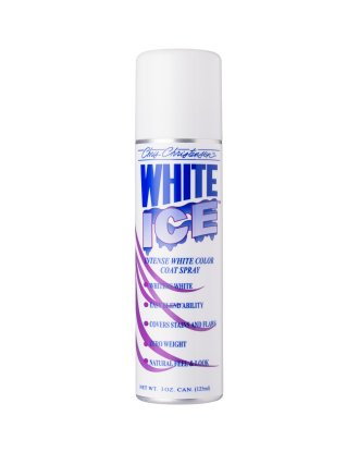 Chris Christensen White Ice Spray 125ml - spray intensyfikujący biały kolor sierści oraz maskujący przebarwienia i plamy