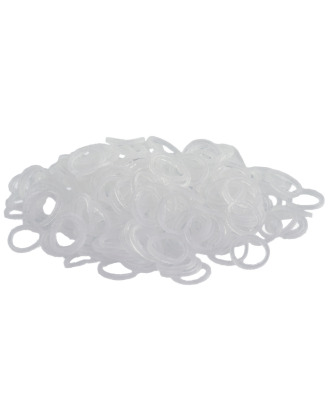 Paw Marks Non-Latex Transparent Bands 7,9mm - profesjonalne, wytrzymałe, nielateksowe gumki do włosów, transparentne, 1000szt.