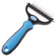 Blovi Double Undercoat Rake Blue 7,5cm - dwustronny trymer dla psa, niebieski