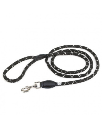 Julius-K9 Rope Leash - smycz linowa dla psa, ze skórzanym wykończeniem