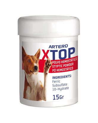 Artero XTop For Dogs & Cats 15g - proszek do tamowania krwawienia u psa i kota