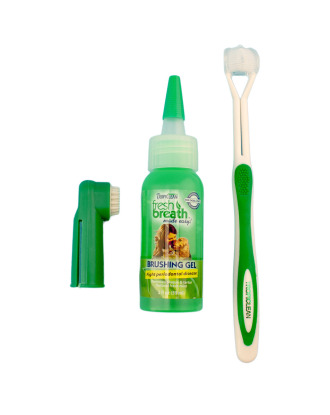 Tropiclean Oral Care Kit - zestaw do czyszczenia zębów dla małych psów i kotów