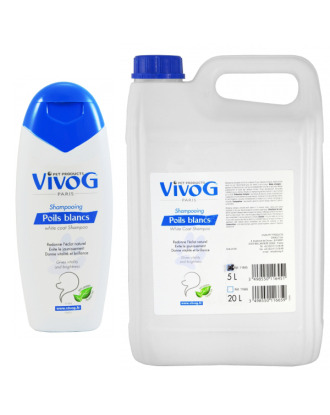 Vivog Poils Blancs Shampoo - szampon dla psów o białej i jasnej sierści