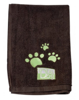 Ręcznik do kąpieli psów 40cm x 60cm mikrofibra brązowy