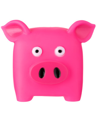 JK Animals Vinyl Piggy 10cm - gumowa zabawka dla psa, świnka z piszczałką