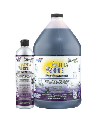 Double K Alpha White Shampoo - szampon wybielający dla białych psów, kotów, koni, koncentrat 1:32