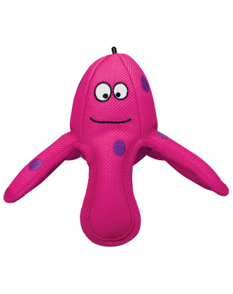 KONG Belly Flops Octopus M - wzmocniona ośmiornica dla psa, z piszczałką, do wody i szarpania