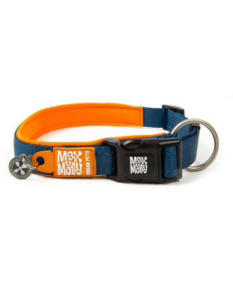Max&Molly GOTCHA! Smart ID Matrix Orange Collar - obroża z zawieszką smart Tag dla psa, odblaskowe przeszycia