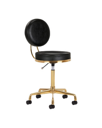 Activ H5 - złote krzesło groomerskie z regulacją wysokości, czarne