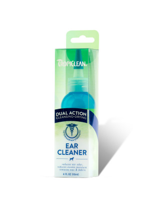 Tropiclean Dual Action Ear Cleaner 118ml - preparat do czyszczenia uszu dla psa, kota