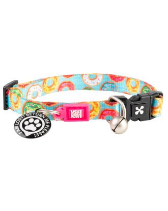 Max&Molly GOTCHA! Smart ID Cat Collar Donuts - kolorowa obroża dla kota z zawieszką smart Tag