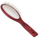 Blovi Red Wood Pin Brush - duża, miękka, drewniana szczotka z metalową szpilką 17mm, dla yorka, maltańczyka, shih-tzu