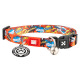 Max&Molly GOTCHA! Smart ID Cat Collar Heroes - kolorowa obroża dla kota z zawieszką smart Tag