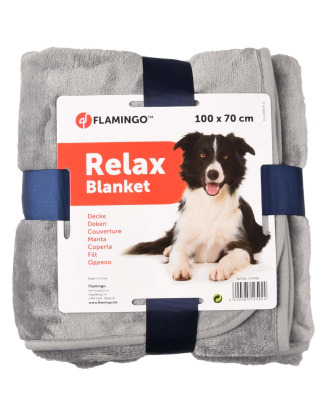 Flamingo Relax Blanket 100x70cm - niezwykle ciepły i miękki kocyk dla psa i kota, z pluszu