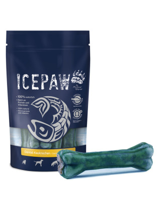 Icepaw Dental Chewing Bones 4szt. - dentystyczna kość dla psa, ze skóry bydlęcej i penisa wołowego