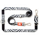 Max&Molly Multi-Leash Zebra - smycz przepinana dla psa, ciekawy wzór, 200cm