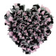 Blovi Snuffle Mat Black/Pink 36x36cm - mata węchowa dla szczeniaka, psa dorosłego i kota, w kształcie serca