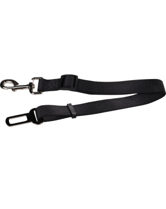 Flamingo Car Safety Belt Kura Black Nylon - smycz do samochodu dla psa, nylonowa, czarna