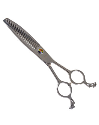 Ehaso Revolution Curved Thinning 7" - profesjonalne degażówki jednostronne gięte, najlepsza japońska stal, 41 ząbków