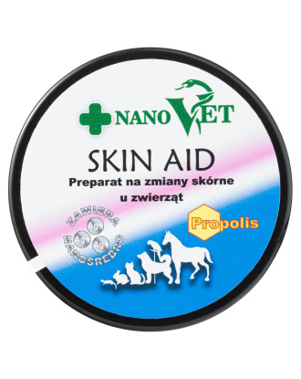 Nano Vet Skin Aid 60ml - krem na zmiany skórne u zwierząt, z propolisem i nanosrebrem