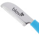 Blovi Professional Rubber Medium Stripping Knife - profesjonalny trymer z wygodną podgumowaną rękojeścią, stal japońska - niebieski