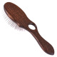 Blovi Brown Wood Pin Brush - duża, twarda, drewniana szczotka z metalową szpilką 23mm i otworem na palec