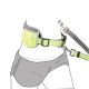 Flamingo Rono Jogging Leash - amortyzowana smycz do biegania z psem, z pasem biodrowym z kieszeniami